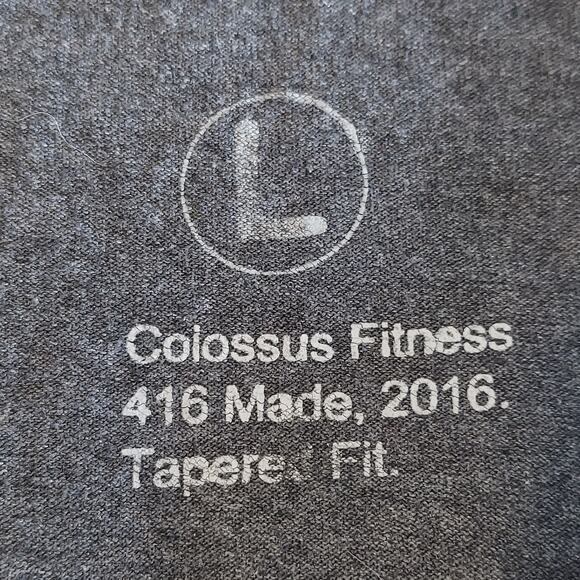 Colossus Fitness Shirt Mens Large Gray Sleeveless Tank Top Tee - Picture 4 of 6